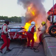 Illustration for article titled Ferrari Team Puts Out Pit Lane Fire, Sends Charred 488 Back Out To Race Like Its No Big Deal